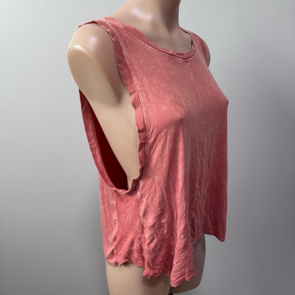 Intimately Free People Washed Tank Top Muscle Orange Pink XS Summer - Picture 8 of 8